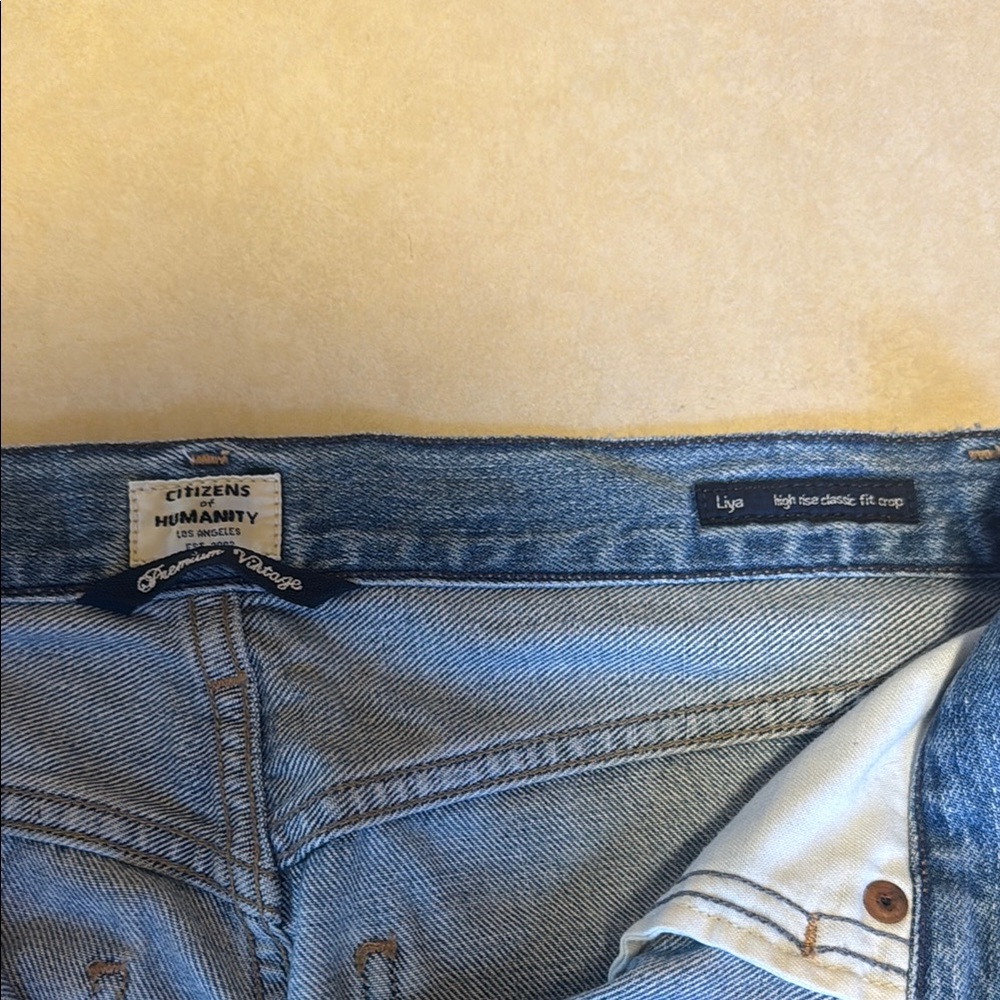 Citizens of Humanity Liya High Rise Classic Fit Crop Blue Jeans Size 27 - Picture 3 of 8
